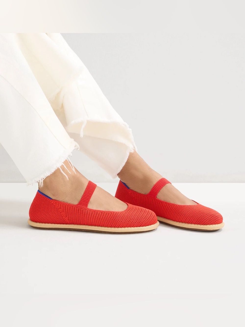 NWOB Rothy’s The Cruiser Red Mary Jane Flat Shoe